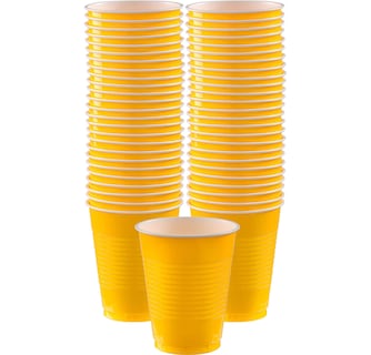 Foto 1 | Vasos De Plástico Amscan Premium Yellow Sunshine 500 Ml (50 Unidades) - Venta Internacional.