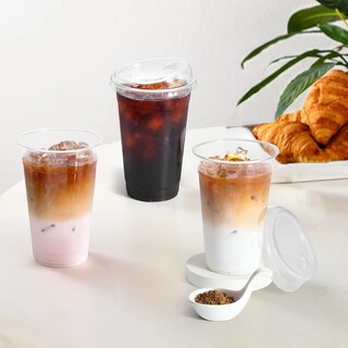 Foto 6 | Vasos De Plástico Aozita De 20 Onzas Con Tapas Para Sorber Sin Pajitas Paquete De 100 - Venta Internacional.