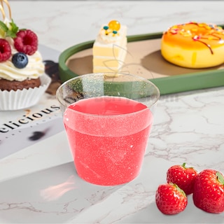 Foto 2 | Berry Hip 100 Vasos Reutilizables Con Glitter Paquete Con 100 Piezas Copas Elegantes Para Fiestas Bodas Postre C