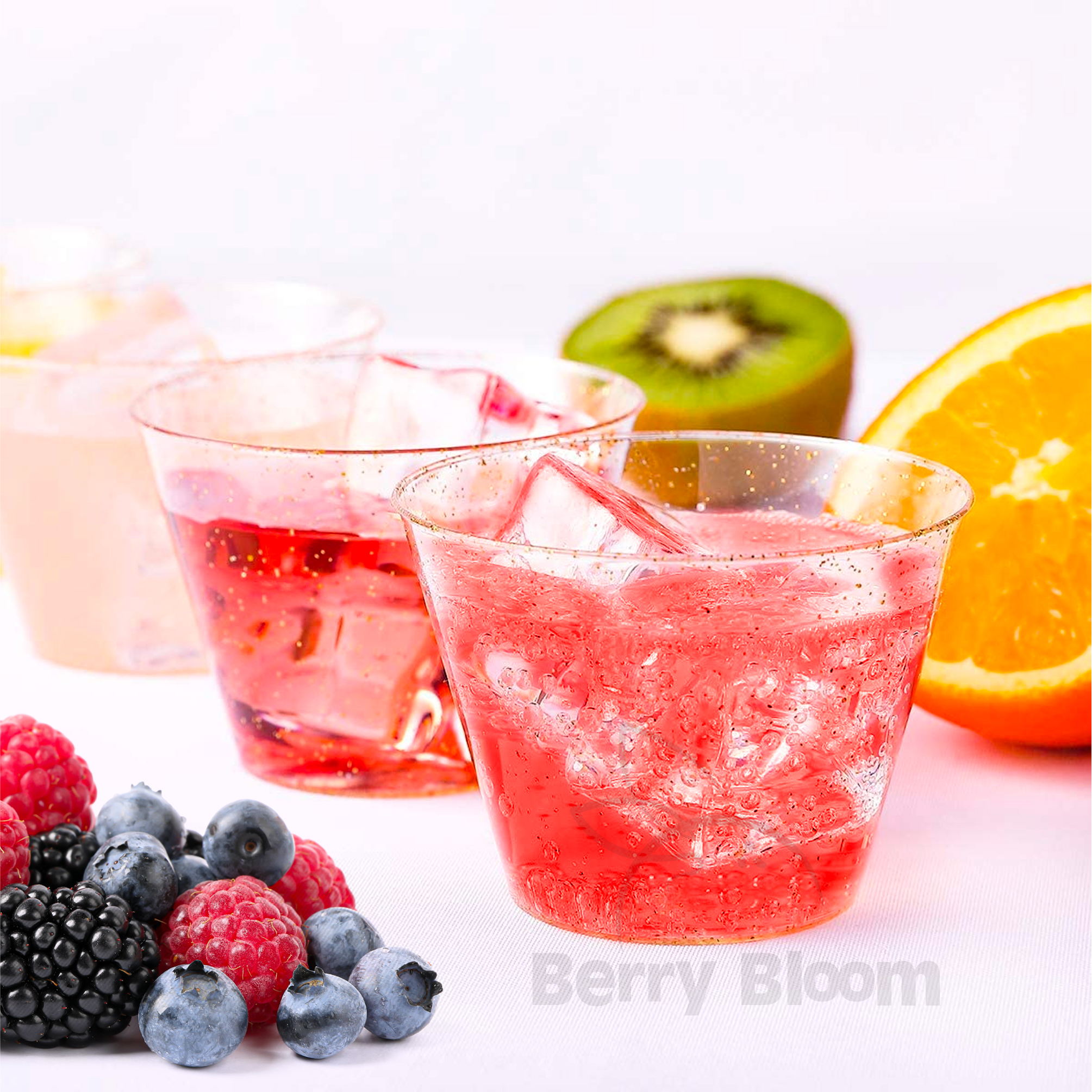 Foto 5 | Berry Hip 100 Vasos Reutilizables Con Glitter Paquete Con 100 Piezas  Copas Elegantes Para Fiestas  Bodas  Postre  C