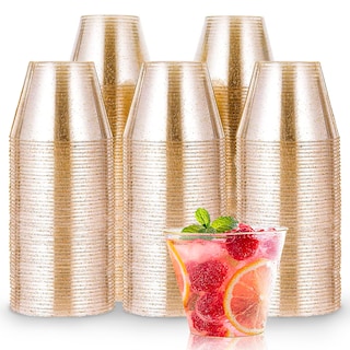 Foto 6 | Berry Hip 100 Vasos Reutilizables Con Glitter Paquete Con 100 Piezas Copas Elegantes Para Fiestas Bodas Postre C