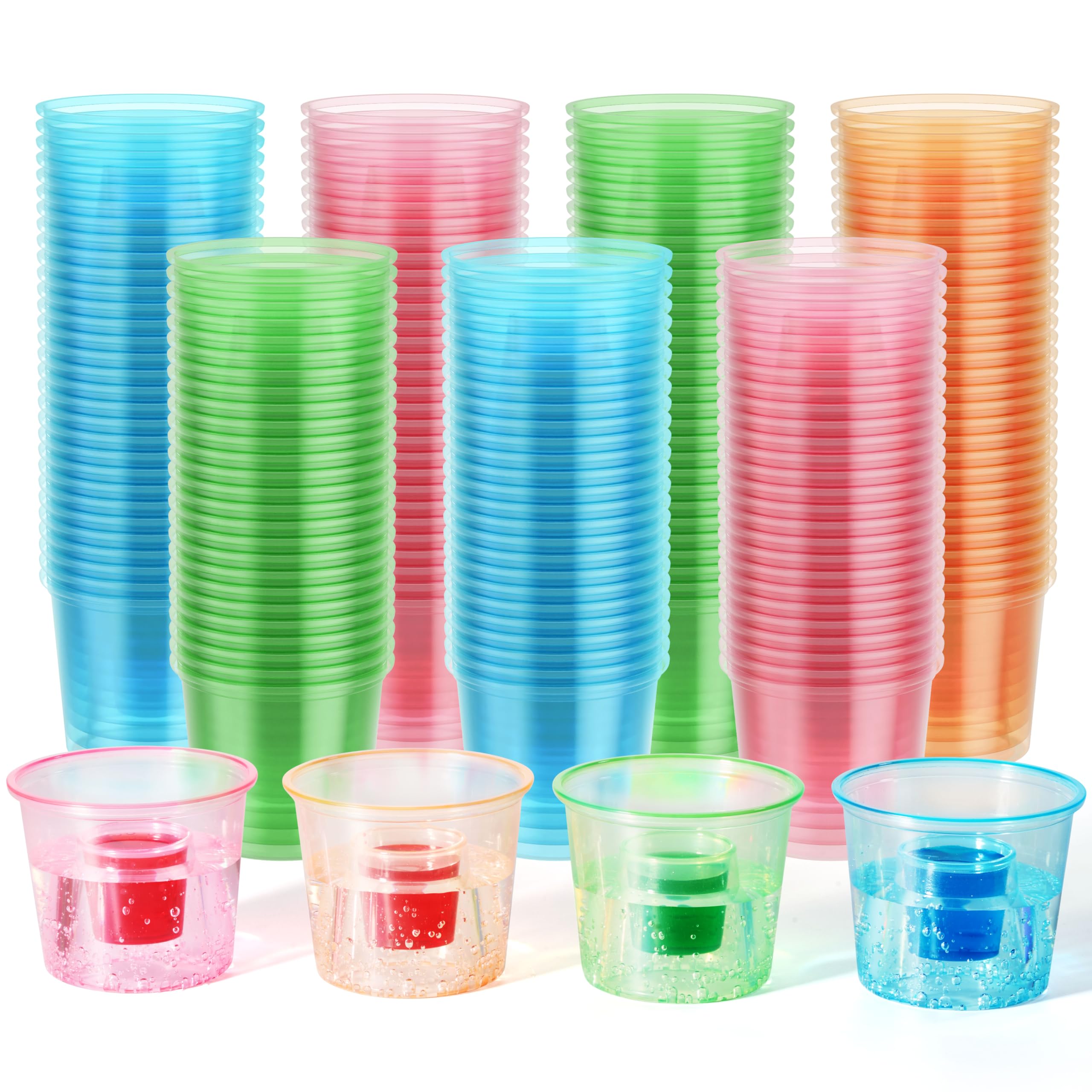 Foto 2 pulgar | Vasos Bomber Desechables Jolly Chef 500 De Plástico  120 Ml  Azul/naranja/rosa/verde - Venta Internacional.