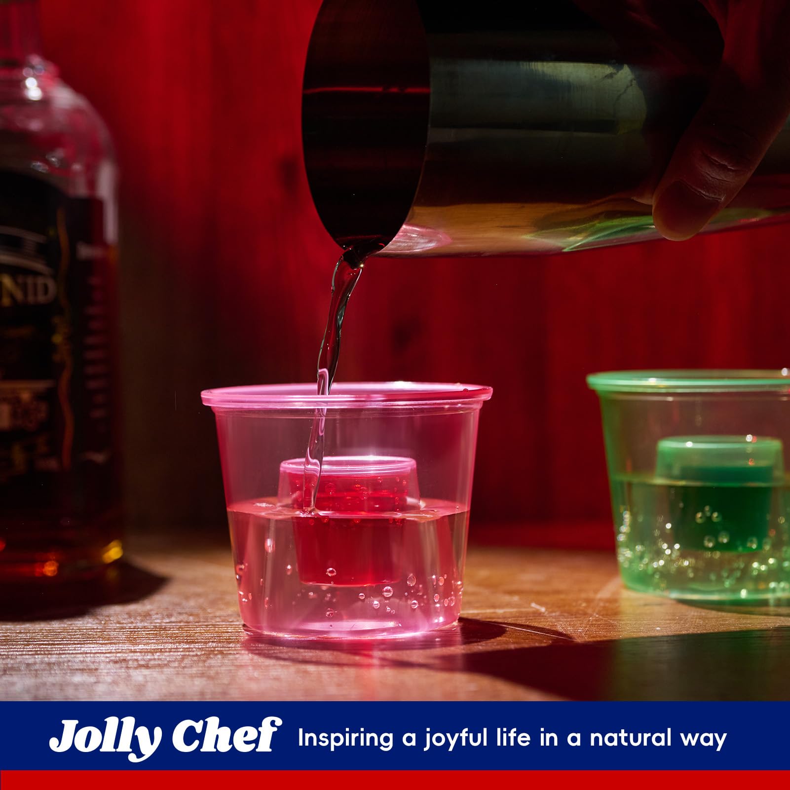 Foto 6 pulgar | Vasos Bomber Desechables Jolly Chef 500 De Plástico  120 Ml  Azul/naranja/rosa/verde - Venta Internacional.