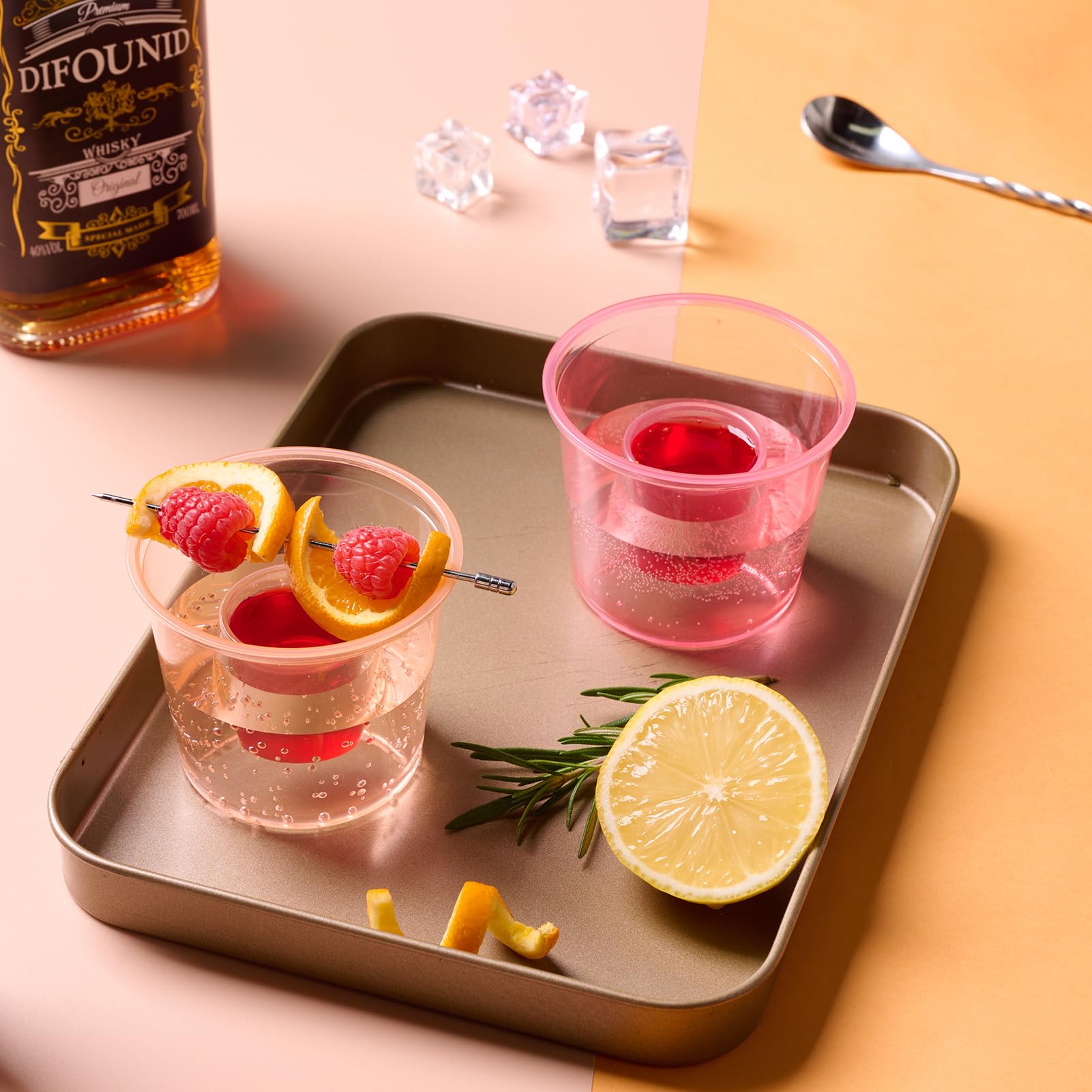 Foto 6 | Vasos Bomber Desechables Jolly Chef 500 De Plástico  120 Ml  Azul/naranja/rosa/verde - Venta Internacional.