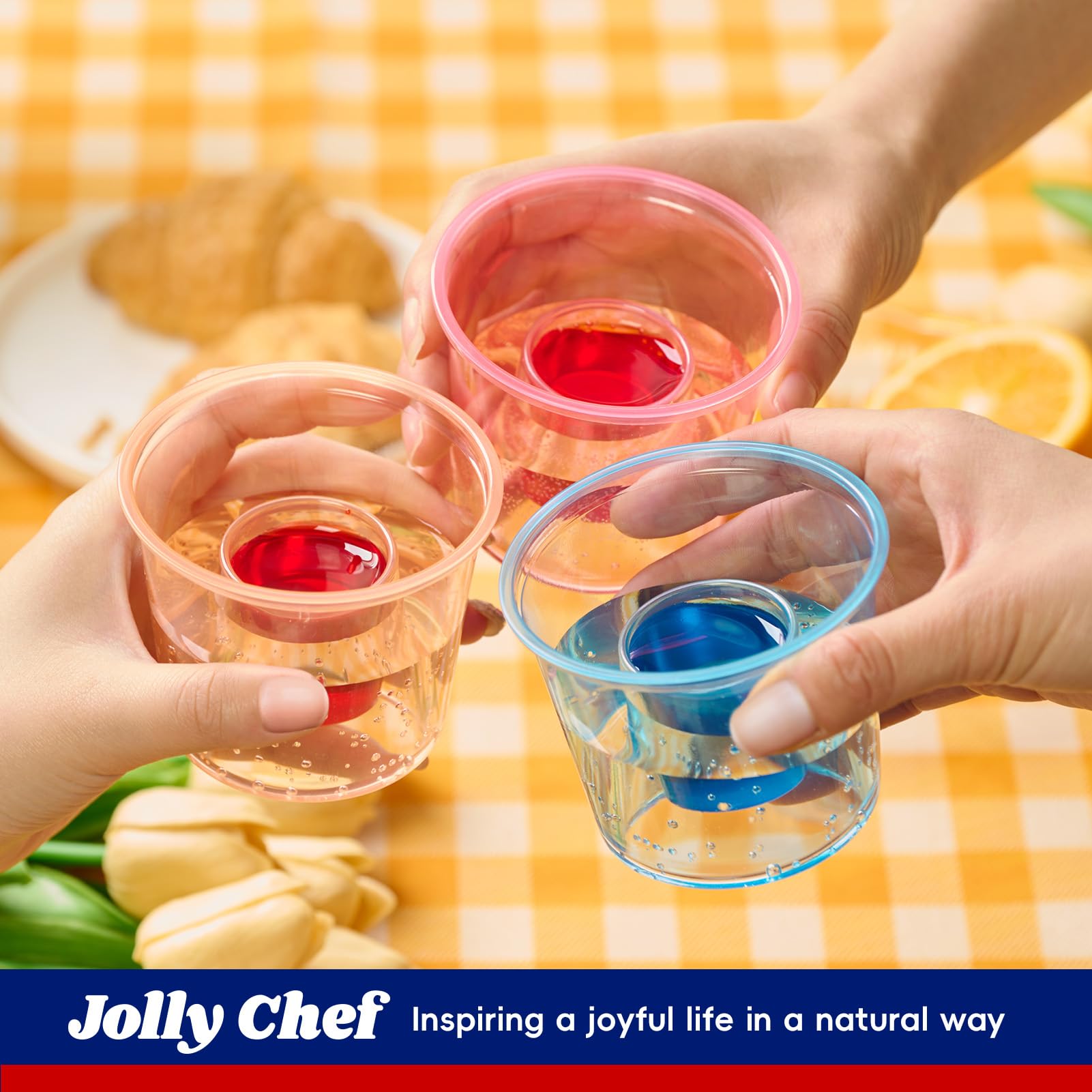 Foto 8 pulgar | Vasos Bomber Desechables Jolly Chef 500 De Plástico  120 Ml  Azul/naranja/rosa/verde - Venta Internacional.