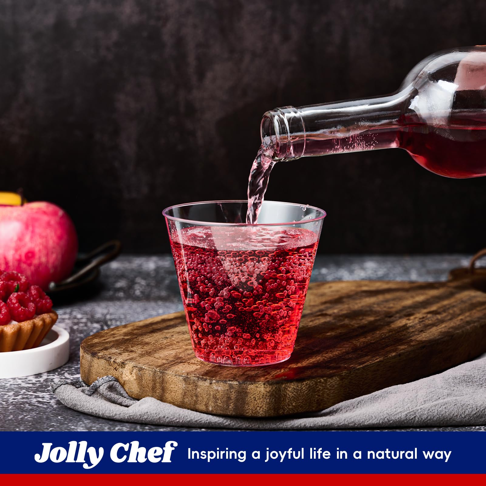 Foto 4 | Vasos Desechables De Plástico Jolly Chef  300 Ml  Transparentes  Paquete De 100 - Venta Internacional.