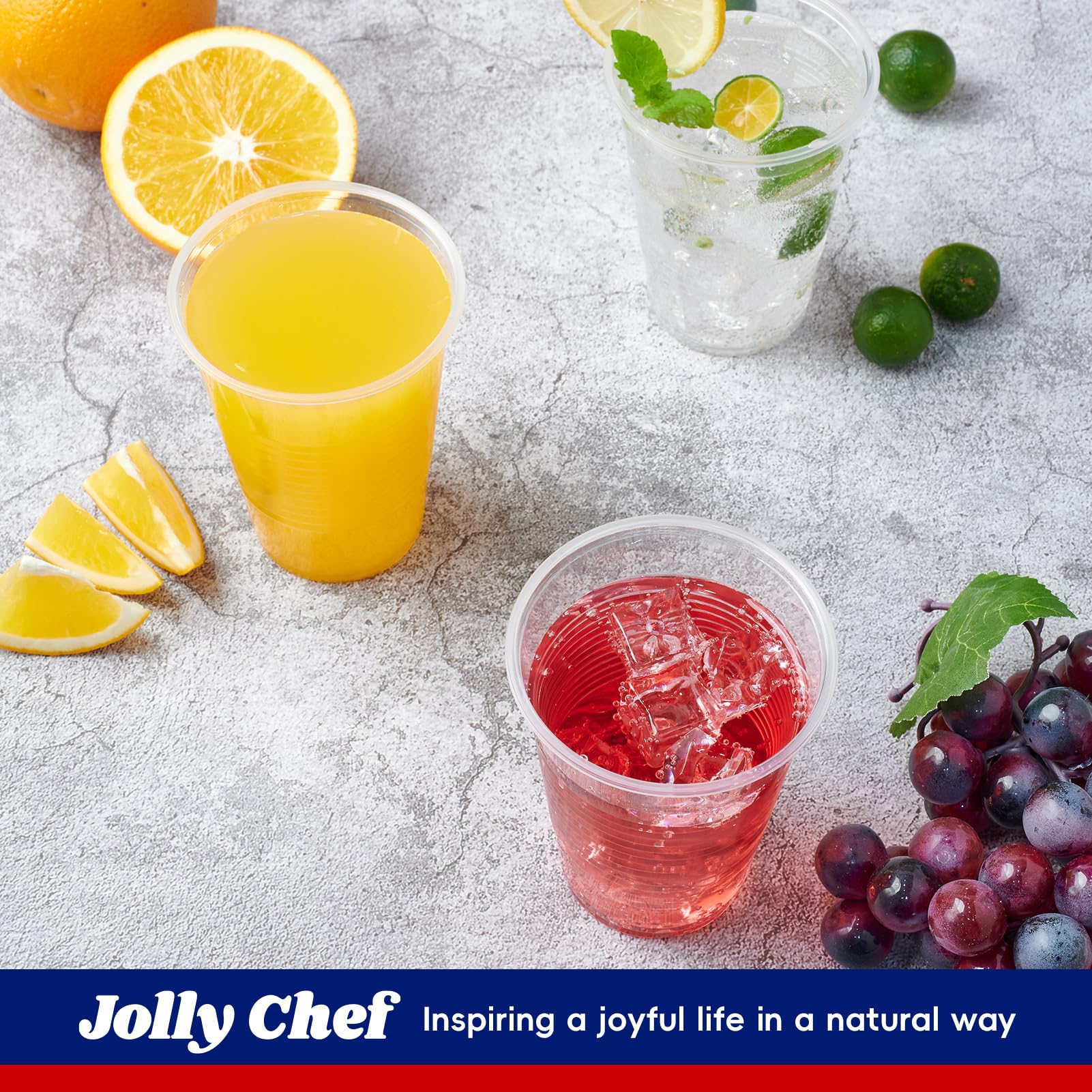 Foto 4 | Vasos De Plástico Jolly Chef  9 Oz (paquete De 600)  Vasos Desechables Transparentes - Venta Internacional.