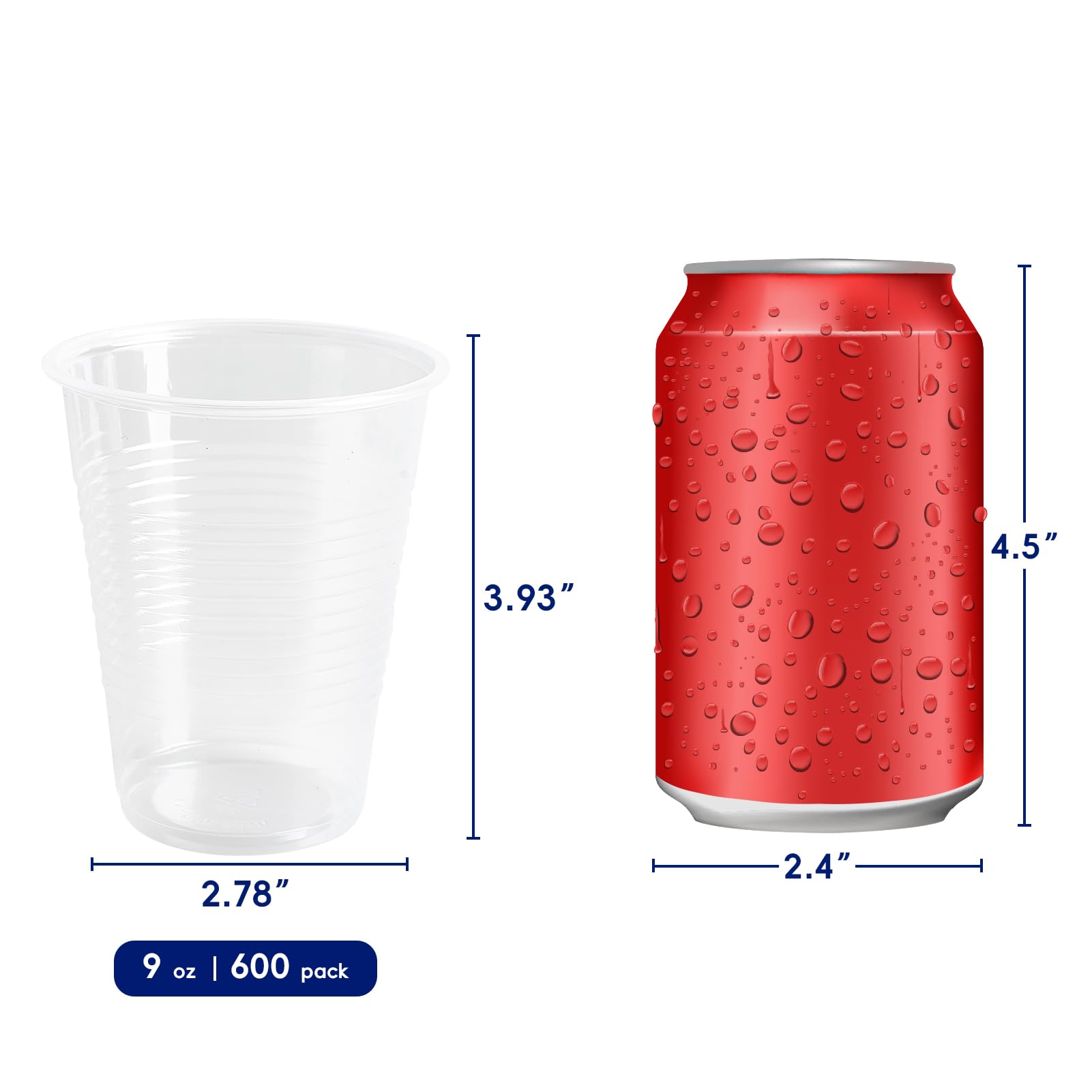 Foto 7 pulgar | Vasos De Plástico Jolly Chef  9 Oz (paquete De 600)  Vasos Desechables Transparentes - Venta Internacional.
