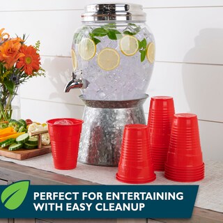 Foto 4 | Vasos De Fiesta Compostables Hefty Ecosave Rojos 540 Ml 16 Unidades X 3 - Venta Internacional.