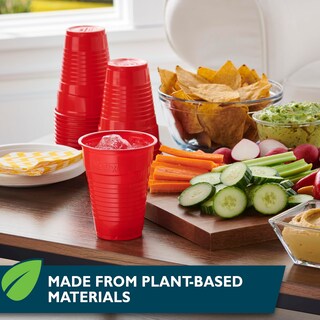 Foto 5 | Vasos De Fiesta Compostables Hefty Ecosave Rojos 540 Ml 16 Unidades X 3 - Venta Internacional.