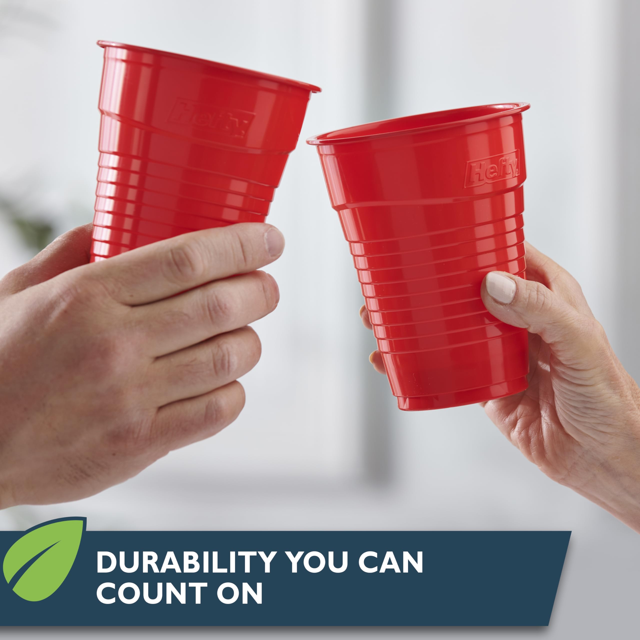 Foto 7 pulgar | Vasos De Fiesta Compostables Hefty Ecosave  Rojos  540 Ml  16 Unidades X 3 - Venta Internacional.