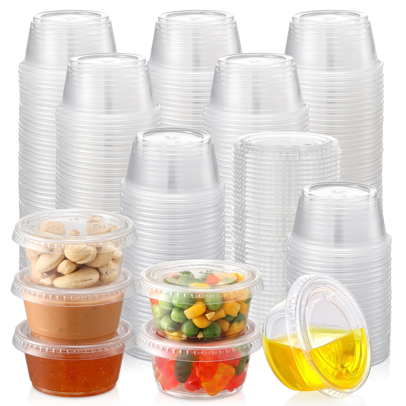 Foto 1 | Vasos De Chupito Aozita De Gelatina  60 Ml  200 Juegos Con Tapas  Herméticos  Apilables - Venta Internacional.