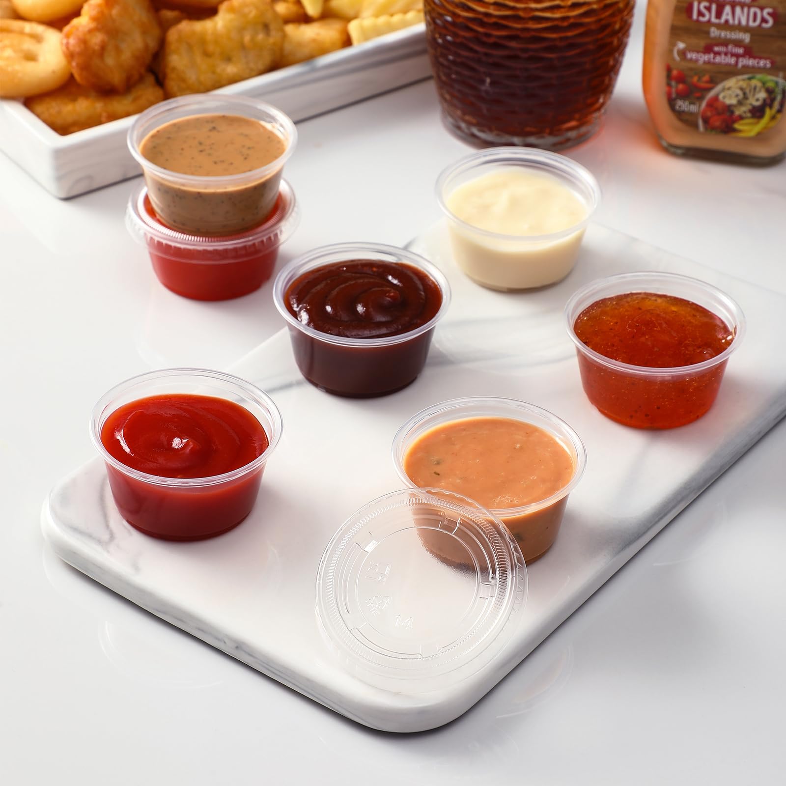 Foto 5 pulgar | Vasos De Chupito Aozita De Gelatina  60 Ml  200 Juegos Con Tapas  Herméticos  Apilables - Venta Internacional.