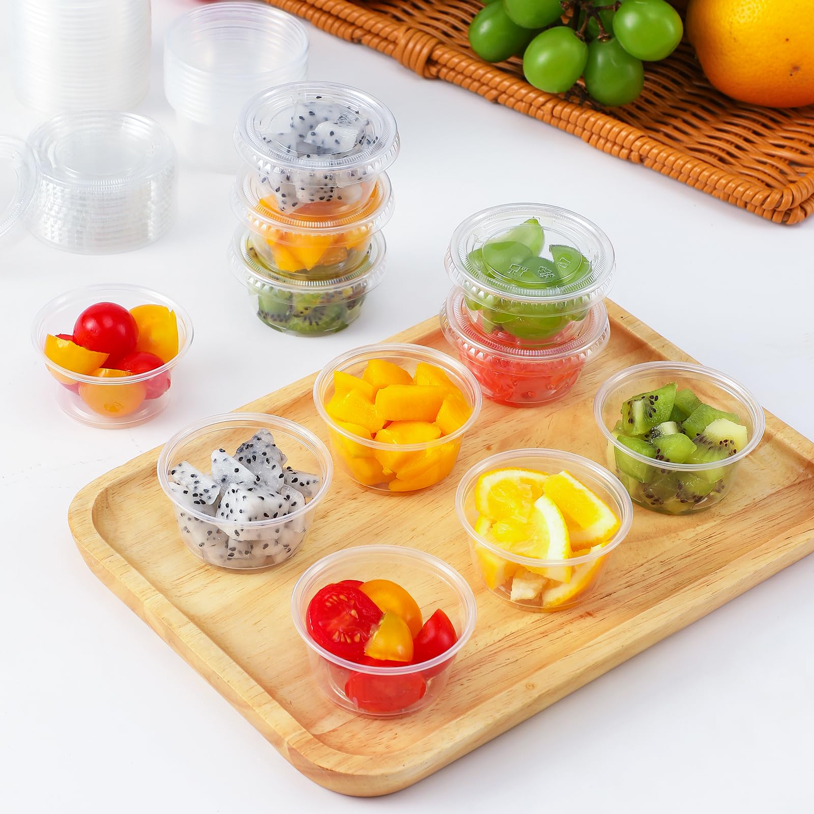 Foto 6 pulgar | Vasos De Chupito Aozita De Gelatina  60 Ml  200 Juegos Con Tapas  Herméticos  Apilables - Venta Internacional.