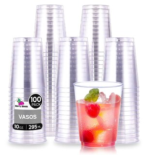 Foto 1 | Berry Hip 100 Copas Reutilizables Vasos Elegantes Para Fiestas Bodas Postre Cócteles Vino (10 Onzas)