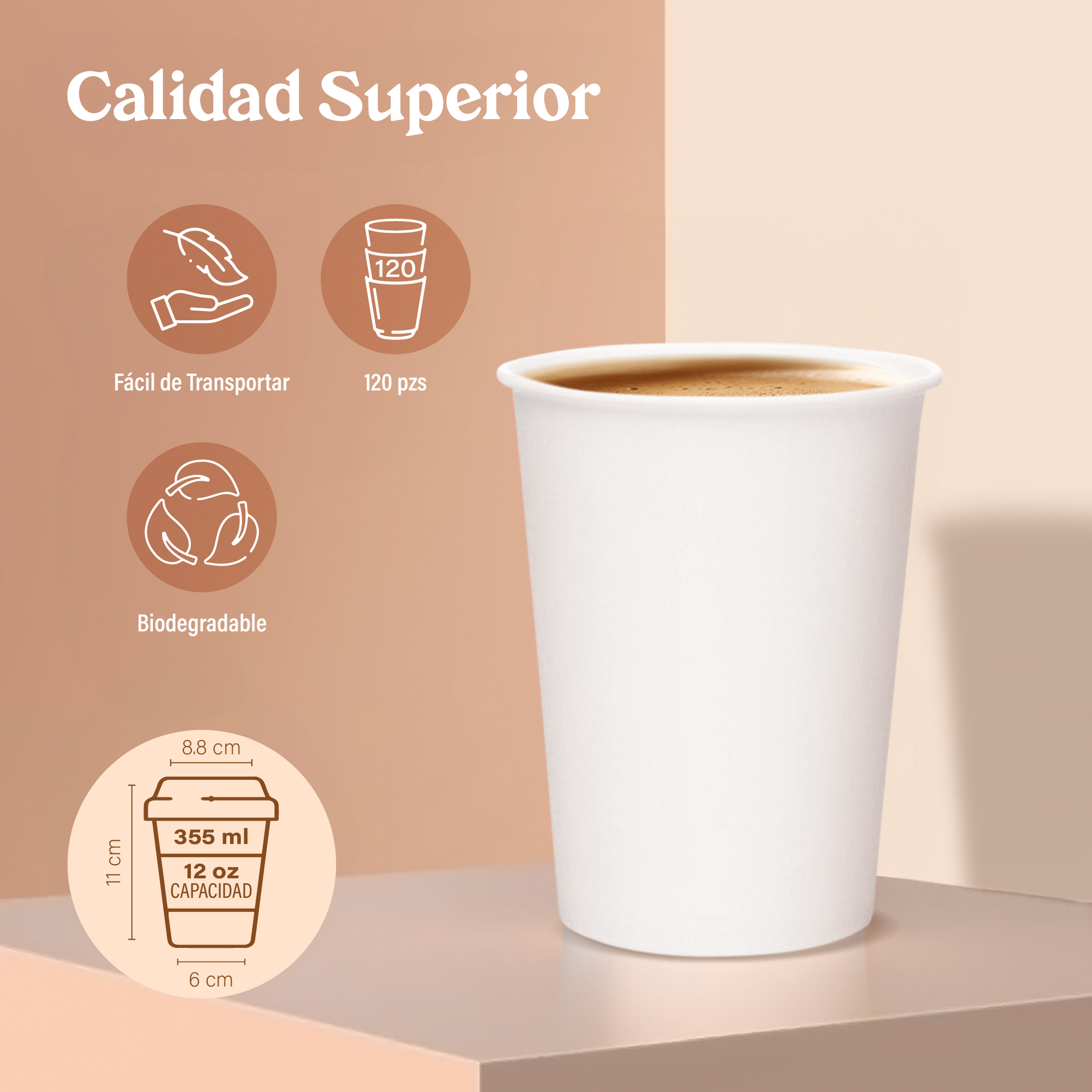 Foto 6 pulgar | Berry Green 50 Vasos Para Café 12 Oz (355 Ml) Con Tapa Y Manga  Resistentes  Antiderrames Y Biodegradables