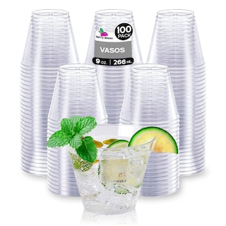 Foto 1 | Berry Hip 100 Copas De Plástico Premium Resistentes Transparentes Vasos Elegantes Para Fiestas Postre Cóctel