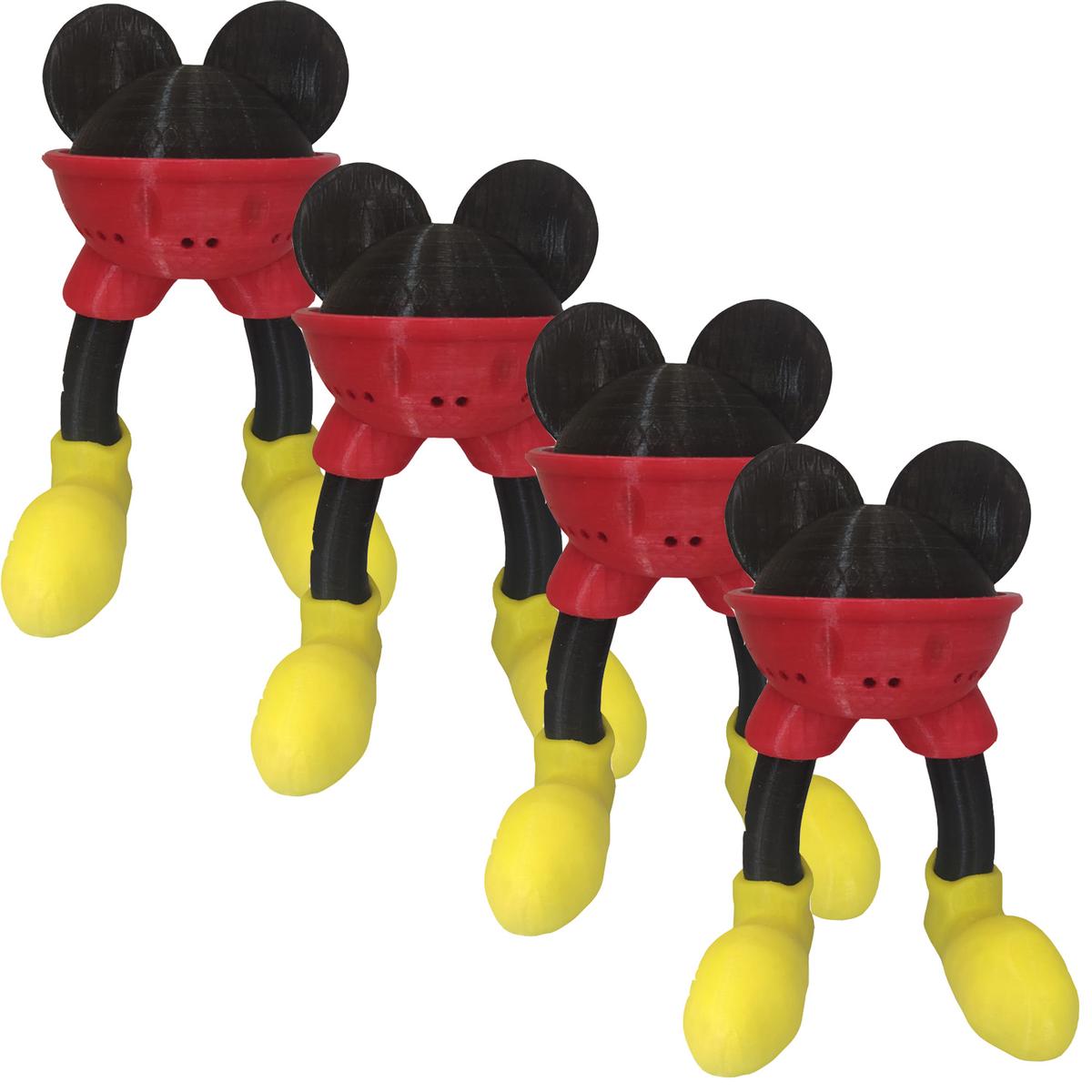 Mickey Base Para Alexa 3d Art  Mxmkd-004 4 Piezas Color Rojo