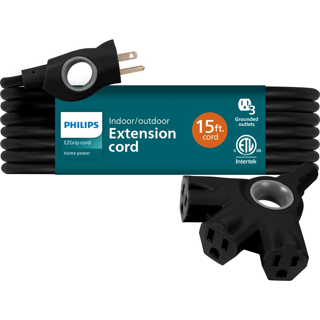 Foto 2 pulgar | Cable de Extensión Philips Ezgrip Spc3153zb/37 15 Pies 16 Awg Negro - Venta Internacional