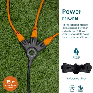 Foto 3 | Cable de Extensión Philips Ezgrip Spc3153zb/37 15 Pies 16 Awg Negro - Venta Internacional