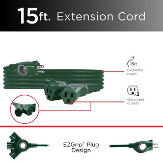 Foto 2 | Cable de Extensión Philips Ezgrip Sps3413g/37 15 Pies 16 Awg Verde - Venta Internacional