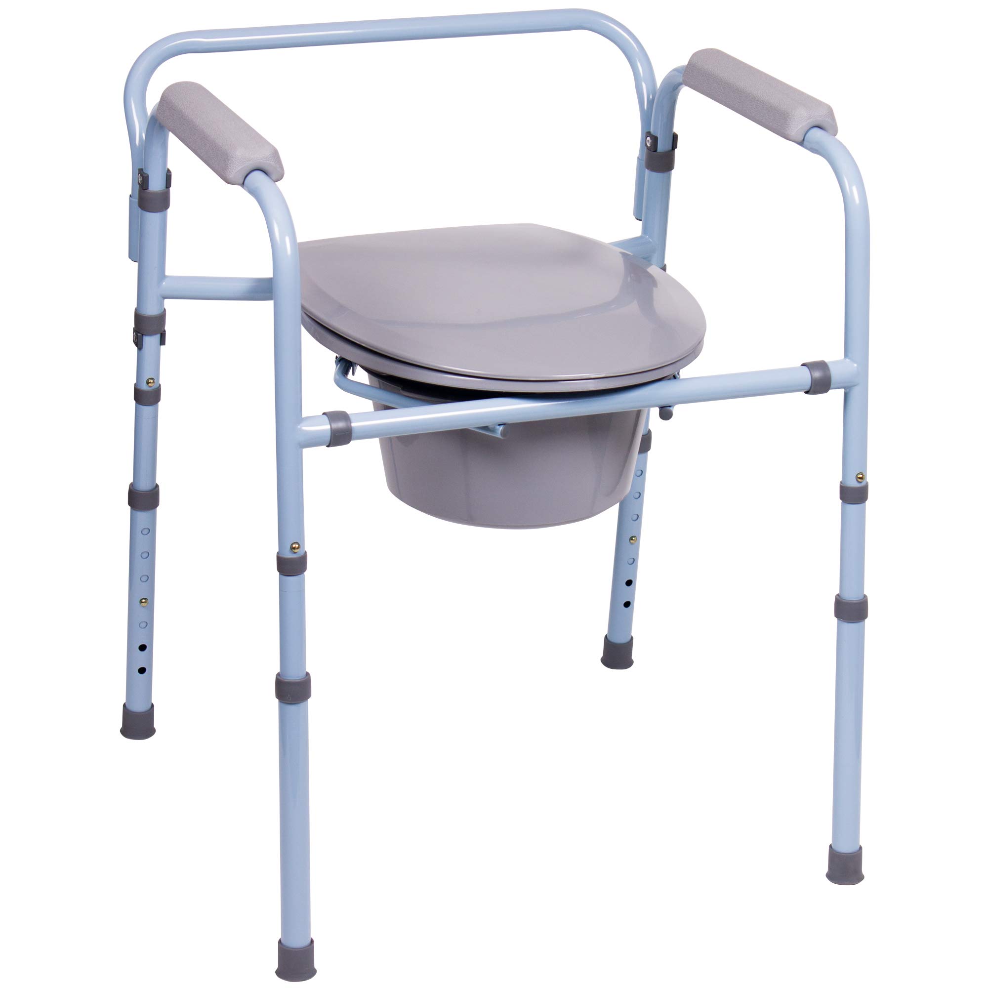 Inodoro Portátil Carex 3 En 1 Plegable Junto A La Cama, 300 Libras - Venta Internacional.