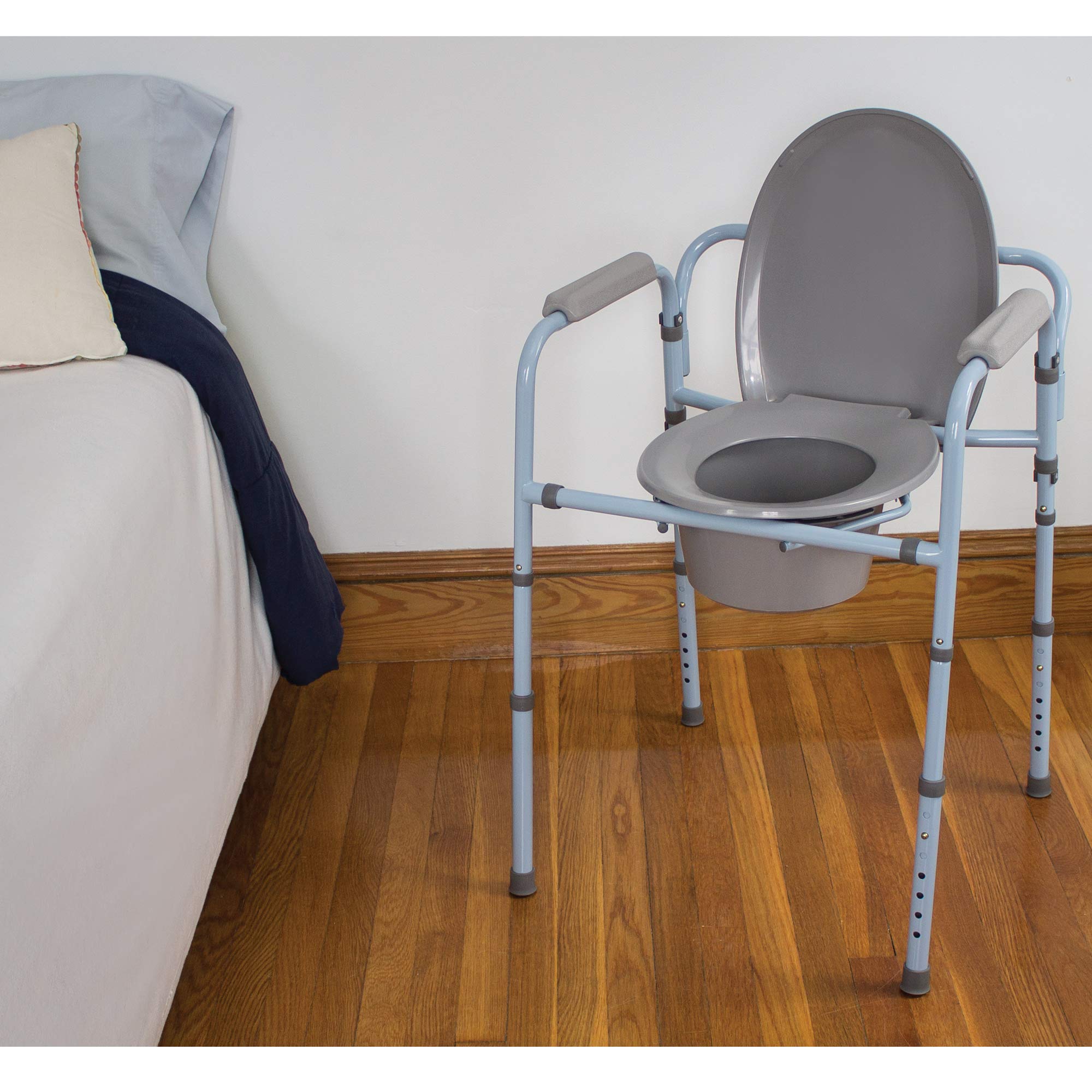 Foto 4 pulgar | Inodoro Portátil Carex 3 En 1 Plegable Junto A La Cama, 300 Libras - Venta Internacional.