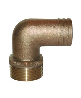 Foto 1 | Acoplamiento De Tubo A Manguera, Codo De 90 Grados Groco Bronze 3/4 Npt - Venta Internacional.