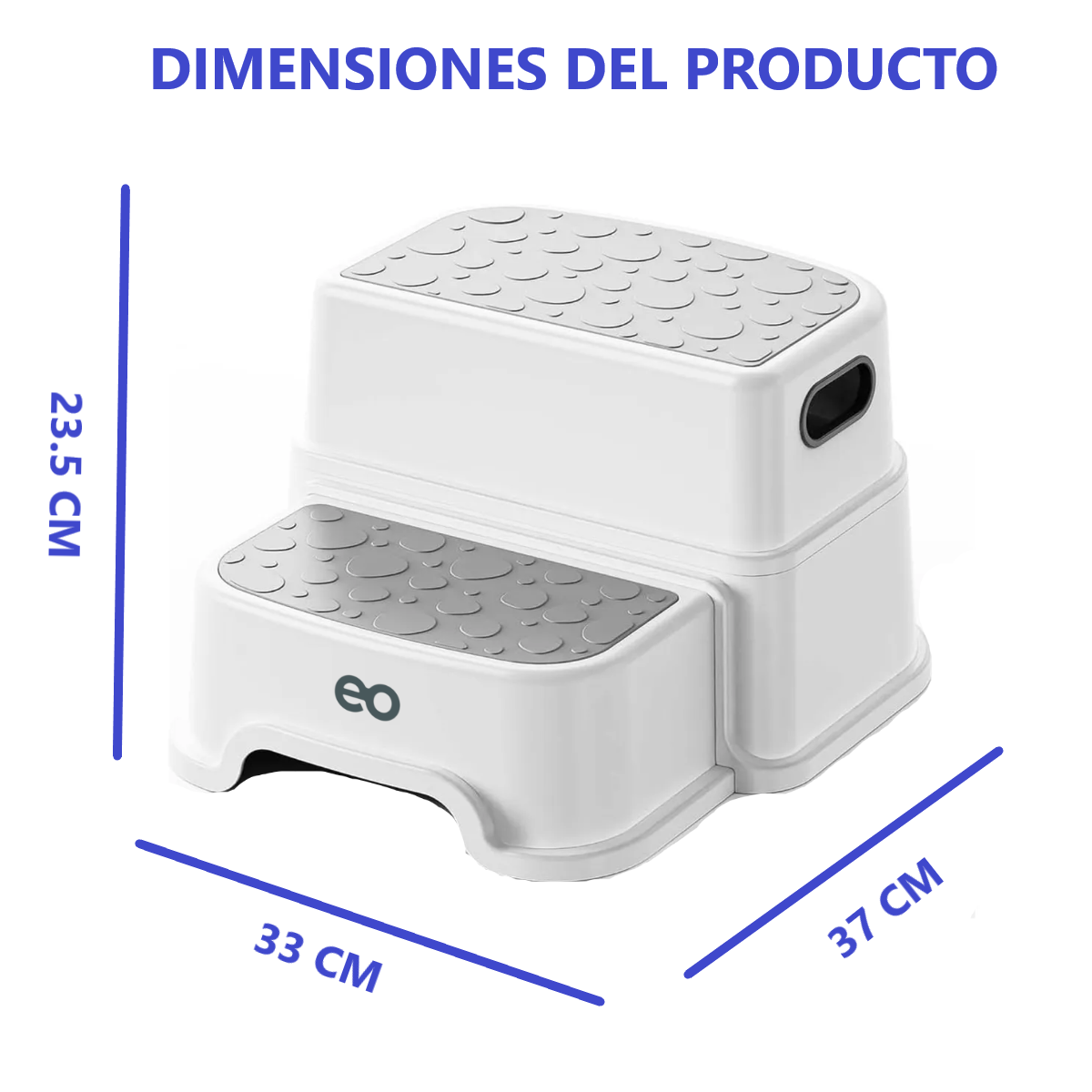 Foto 4 pulgar | Banco Escalera Para Niño Antideslizante Taburete 2 Escalones Antiderrapante Eo Safe Imports Esi-18801 Blanco