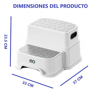 Foto 3 | Banco Escalera Para Niño Antideslizante Taburete 2 Escalones Antiderrapante Eo Safe Imports Esi-18801 Blanco