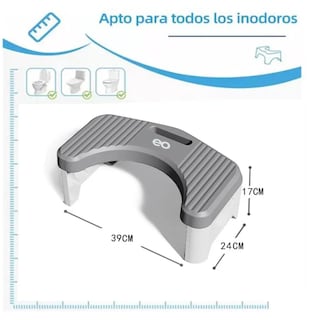 Foto 2 | Escalón Pedal Del Inodoro Del Baño Mejora Postura Eo Safe Imports Esi-18799 Blanco