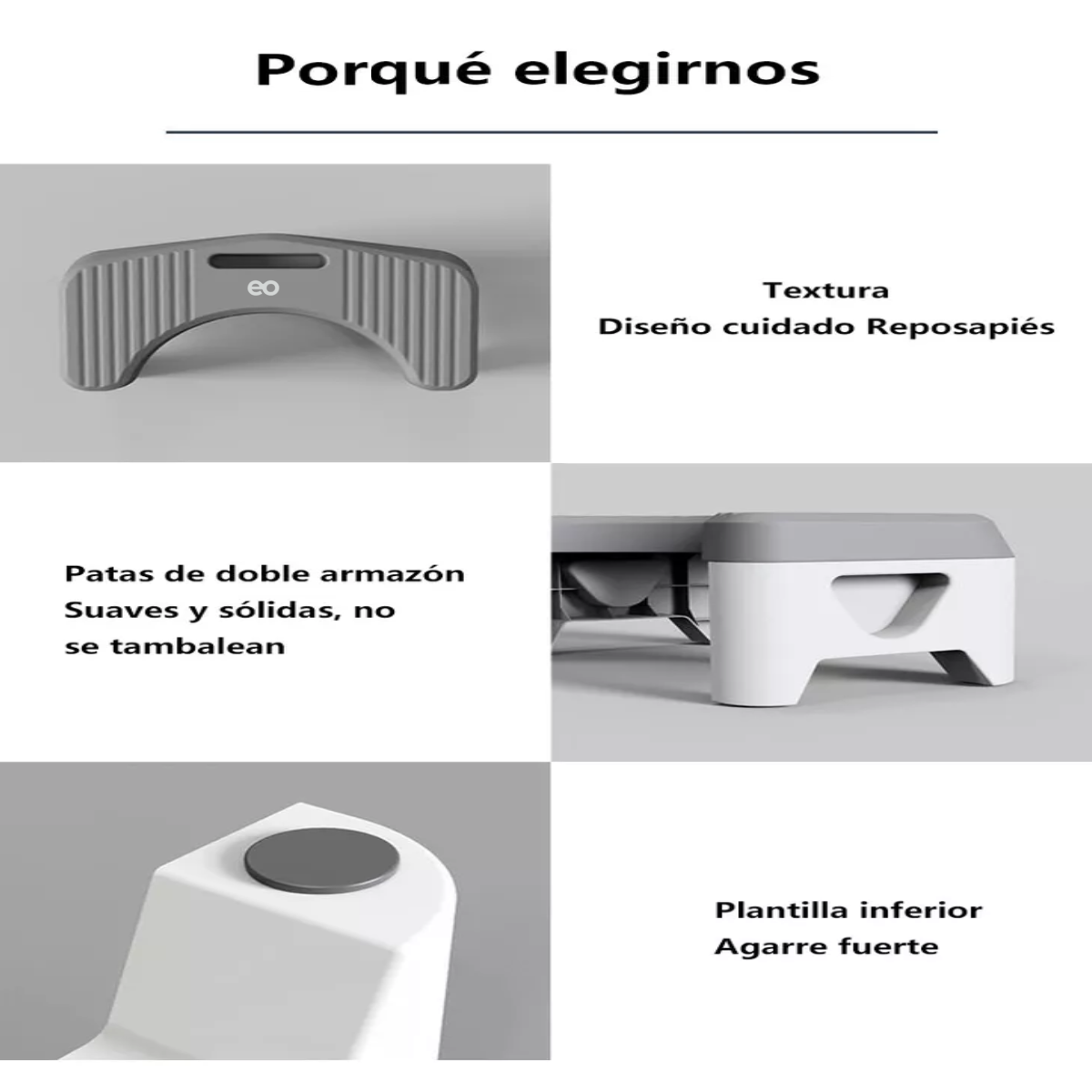 Foto 4 pulgar | Escalón Pedal Del Inodoro Del Baño Mejora Postura Eo Safe Imports Esi-18799 Blanco