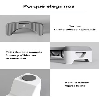 Foto 3 | Escalón Pedal Del Inodoro Del Baño Mejora Postura Eo Safe Imports Esi-18799 Blanco