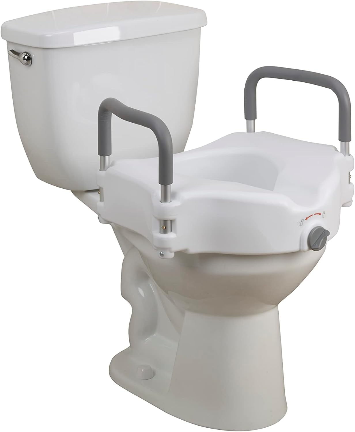 Foto 2 pulgar | Asiento De Inodoro Elevado Con Cierre 2 En 1 Con Brazos Extraíbles - Venta Internacional.