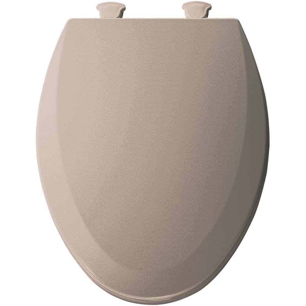 Asiento De Inodoro Bemis De Madera Moldeada Alargado, Color Beige - Venta Internacional.