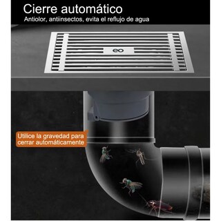 Foto 3 | Coladera Antiolores Rejillas Acero Inoxidable 12x12cm Eo Safe Imports Esi-20278 Plata