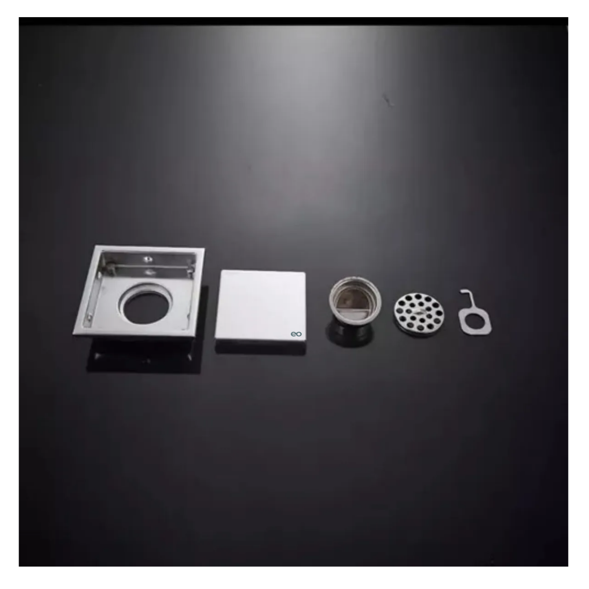 Foto 3 pulgar | Coladera Invisible Drenaje Piso Inoxidable 15x15cm Eo Safe Imports Esi-20276 Plata