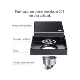 Foto 3 | Coladera Para Baño Eo Safe Imports Coladera Para Baño Negro