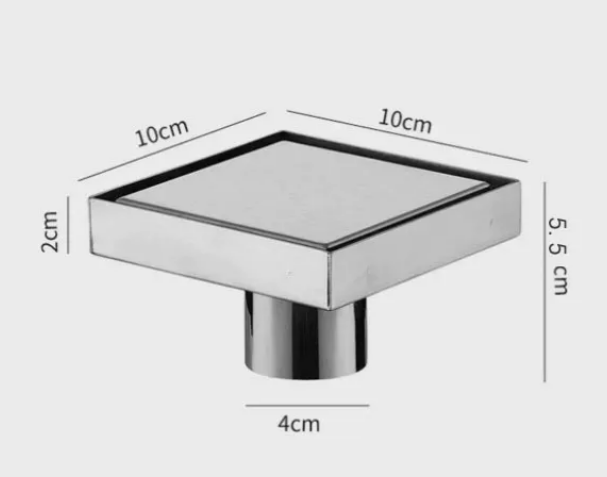 Foto 3 pulgar | Rejilla Xtellar Cuadrada De Acero Inoxidable 10cm Para Baño Moderno