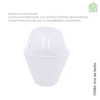 Foto 5 | Tina de Baño Minimalista Ninon Blanca
