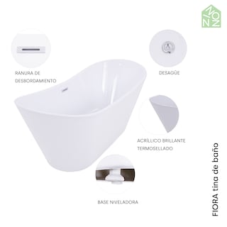 Foto 6 | Tina de Baño Minimalista Ninon Blanca