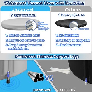 Foto 5 | Bañera De Hielo Jasonwell Para Atletas, Terapia De Agua Fría, 340 Litros - Venta Internacional.