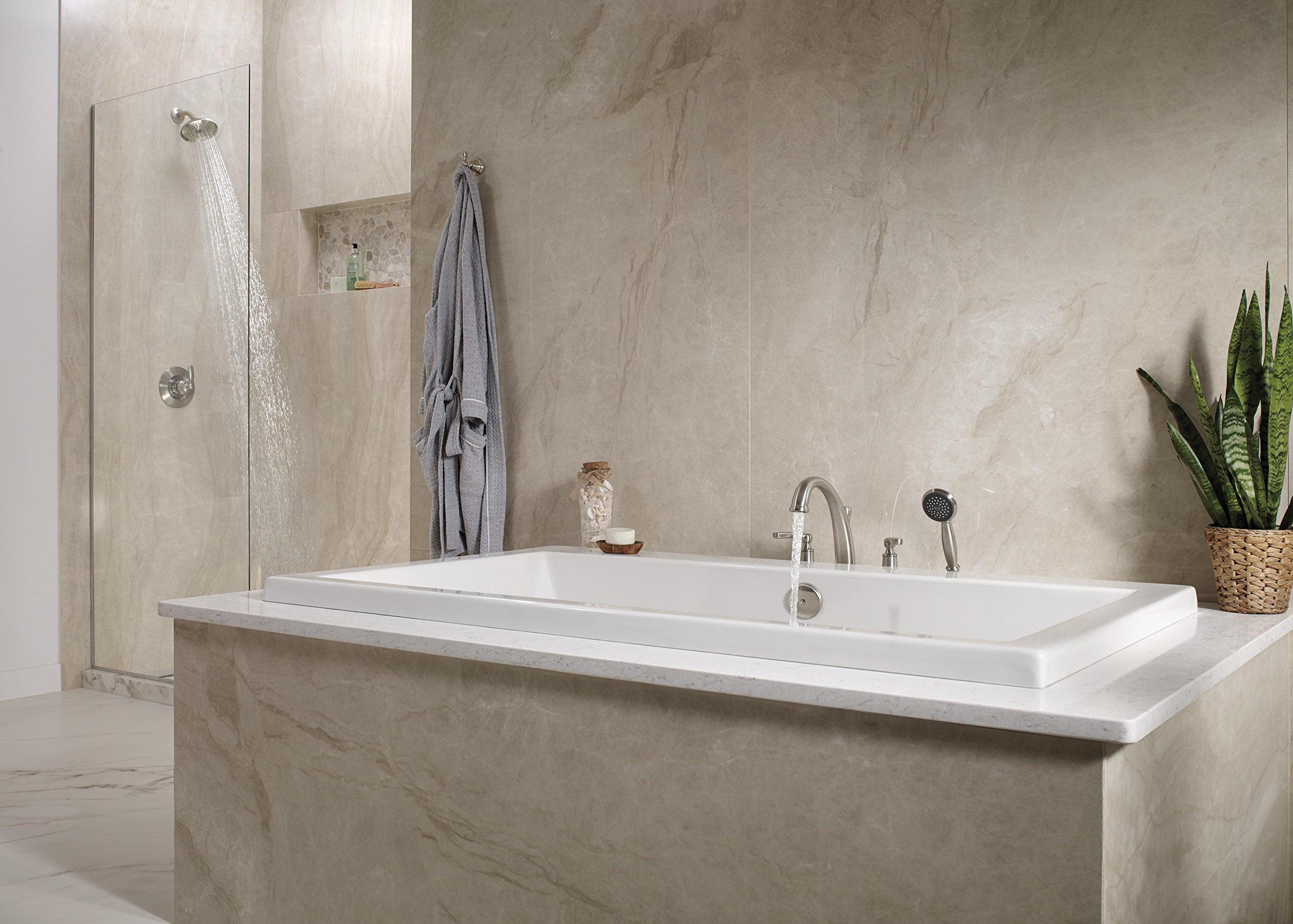 Foto 2 | Grifo Romano Para Bañera Delta Faucet T4732-ss Woodhurst Stainless - Venta Internacional.