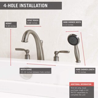 Foto 3 | Grifo Romano Para Bañera Delta Faucet T4732-ss Woodhurst Stainless - Venta Internacional.
