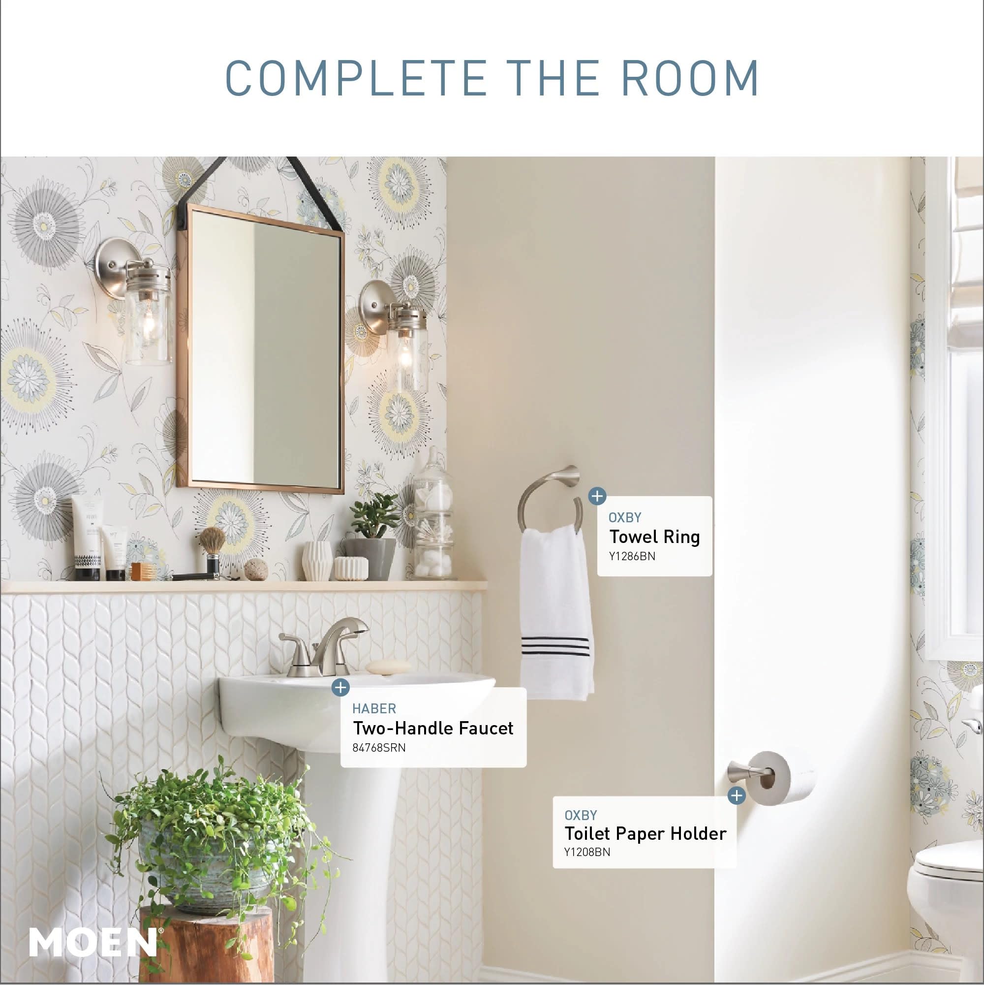 Foto 6 | Grifo De Baño Moen Haber Spot Resist En Níquel Cepillado - Venta Internacional.