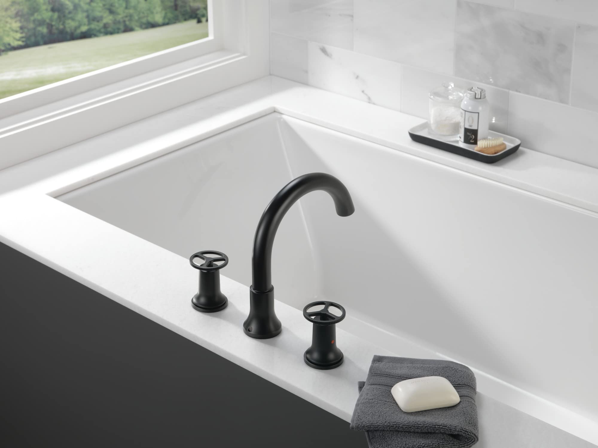 Foto 7 pulgar | Grifo Romano Para Bañera Delta Trinsic Matte Black T2758-bl - Venta Internacional.