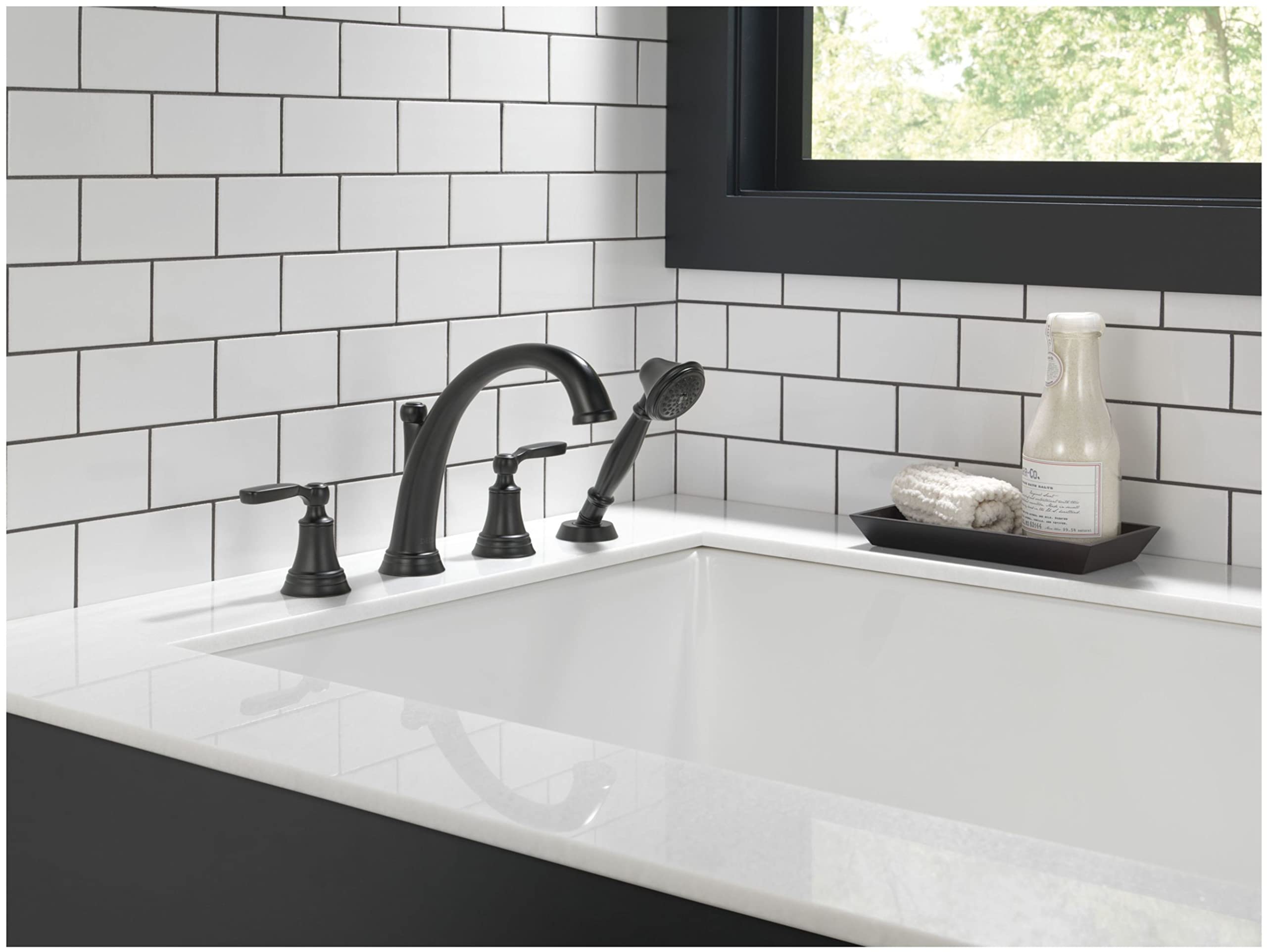 Foto 5 pulgar | Grifo Romano Para Bañera Delta Woodhurst T4732-rb Con Ducha De Mano - Venta Internacional.