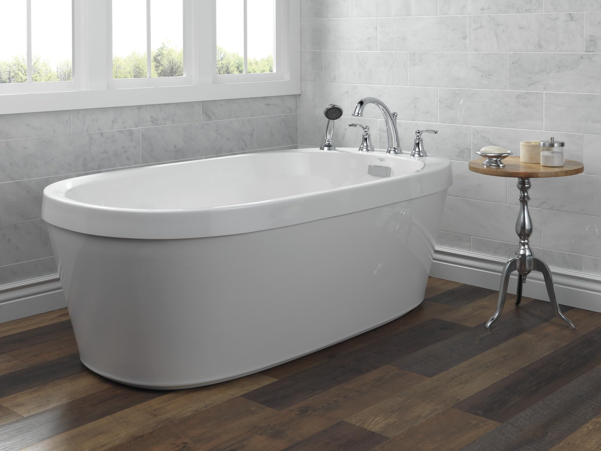 Foto 8 pulgar | Grifo Romano Para Bañera Delta Woodhurst T4732-rb Con Ducha De Mano - Venta Internacional.