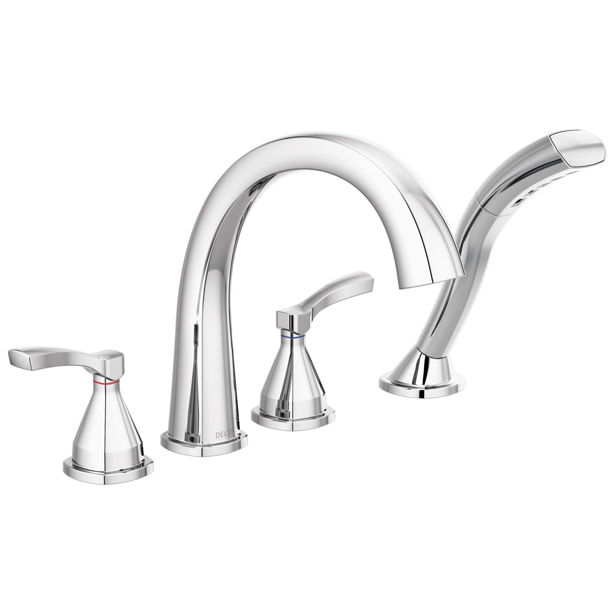Grifo Romano Para Bañera Delta Stryke T4777  Cromado  Con Manillas - Venta Internacional.