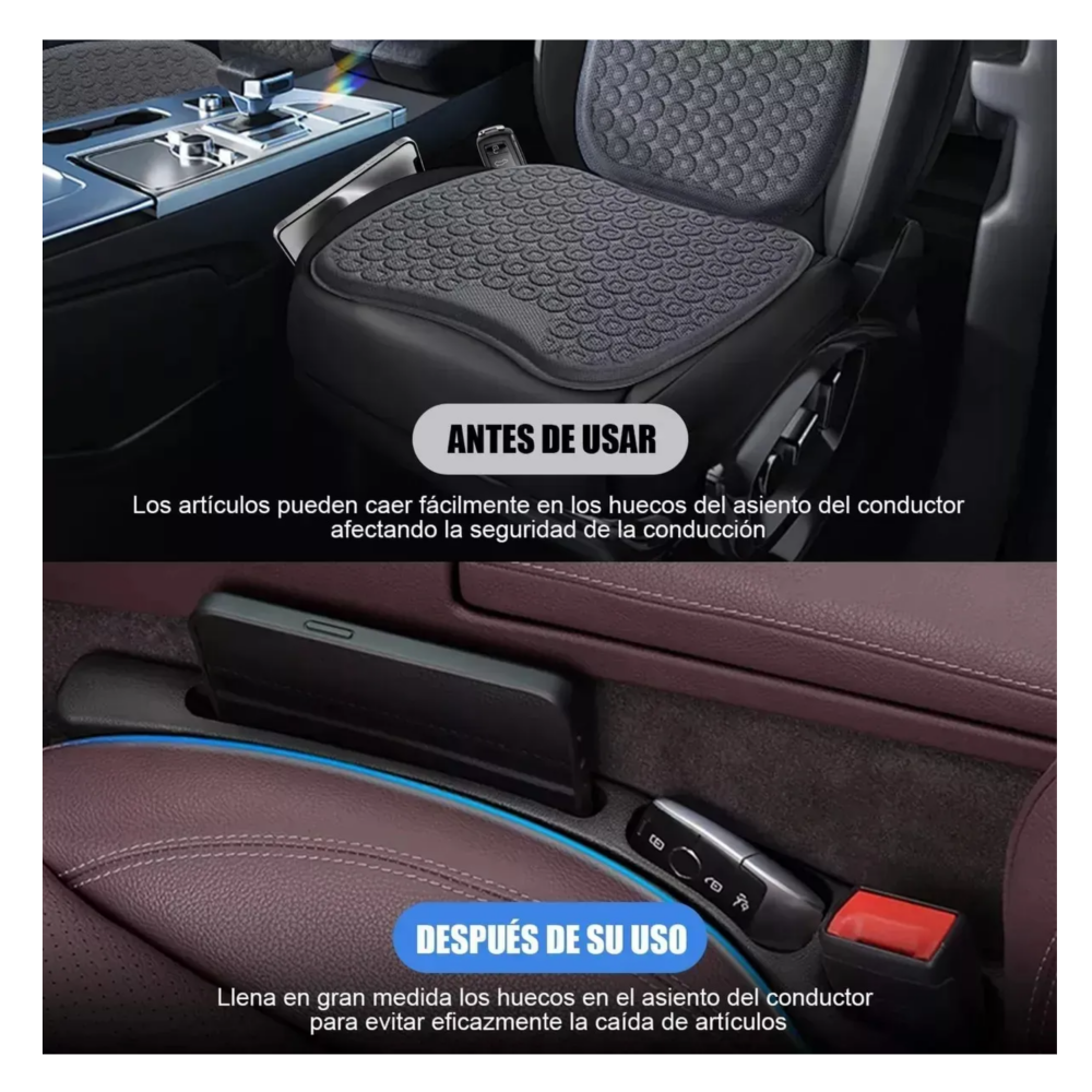 Foto 5 pulgar | ''organizador De Relleno Para Huecos De Asiento De Coche Lab.g  2pcs Negro ''